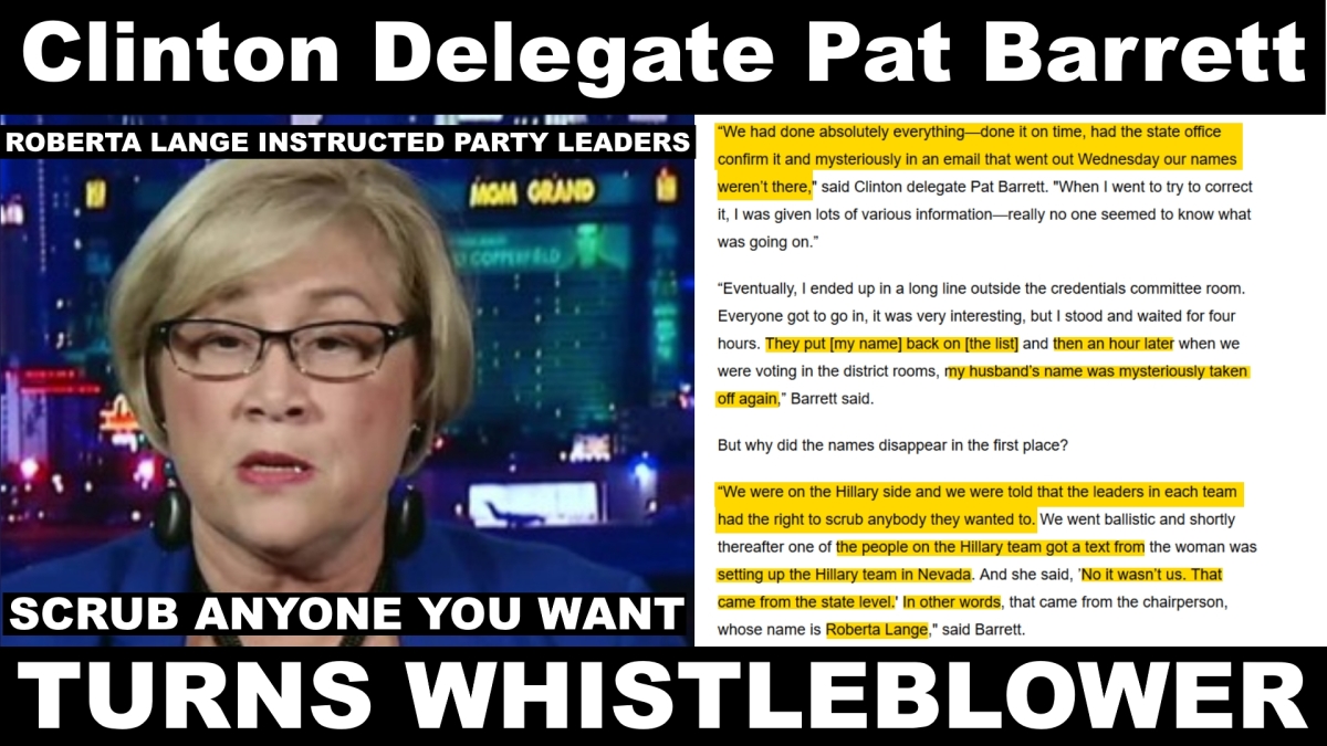 Clinton Delegate Turns Whistleblower and Reveals #NVDemConvention Fraud